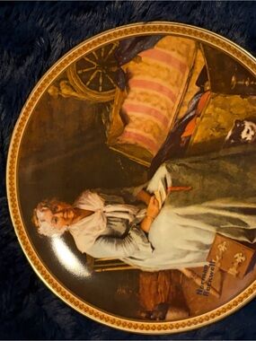 Decorative Portrait Collector Plate with Gold Trim w/COA
